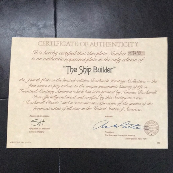 Norman Rockwell Collectable Plate - Picture 4 of 4